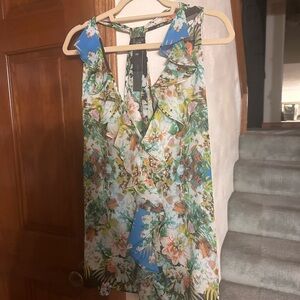 Bisou Bisou blouse xl colorful floral patterns